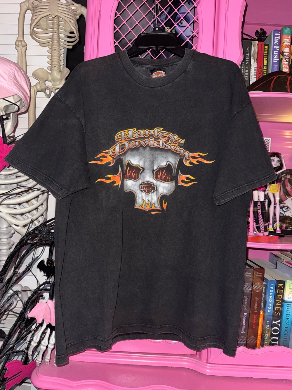 VTG Y2K Harley Davidson Skull shirt size XL